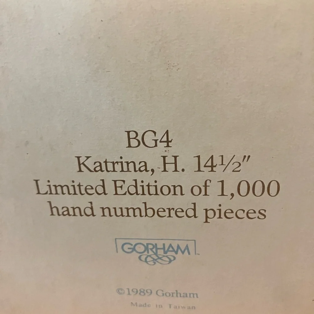 New Rare Gorham Joyful Years Collection Katrina #BG4 15”